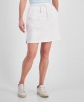 Style & Co Women's Jersey Skort, Regular & Petite, Created for Macy's - Bright White