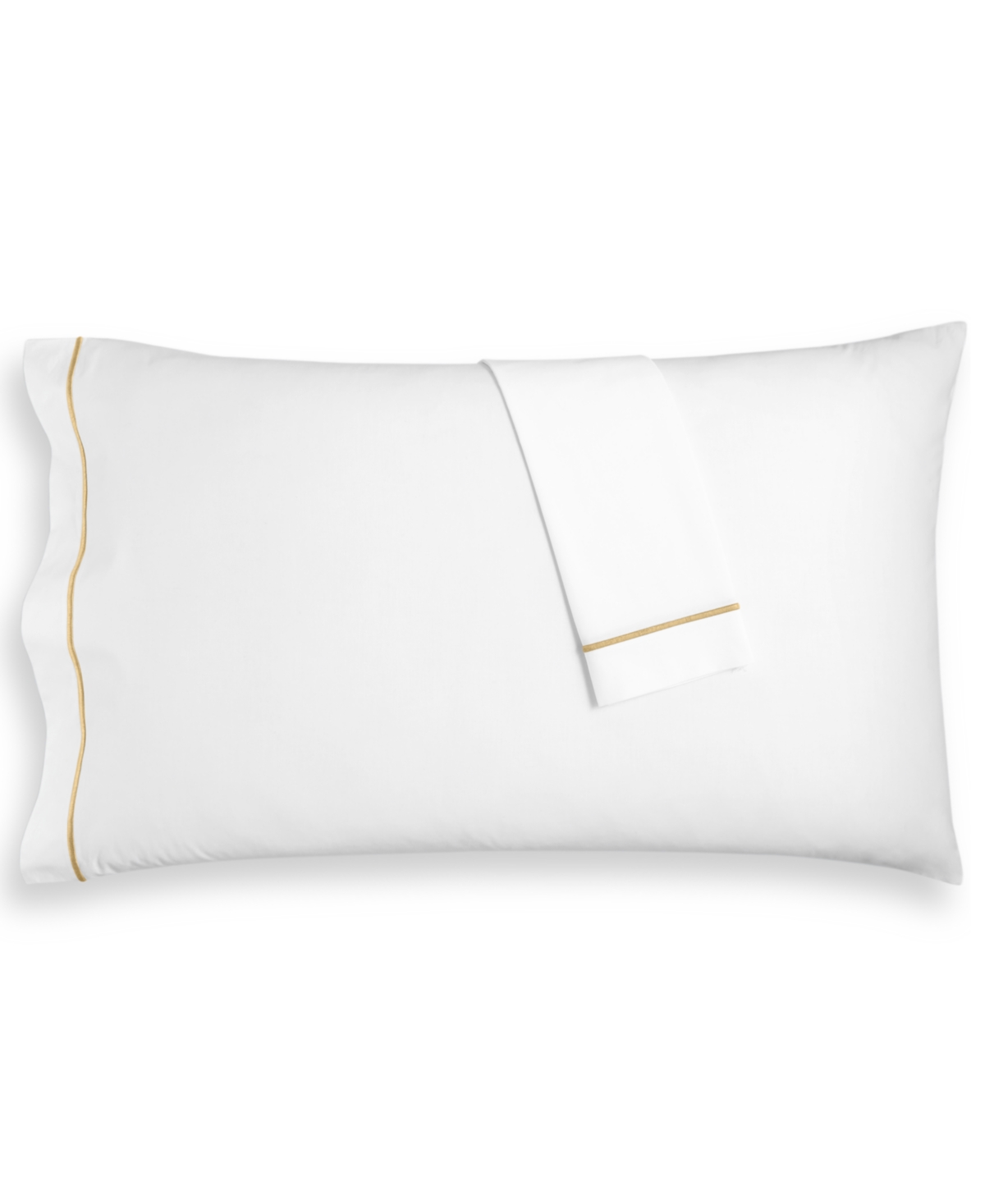 Hotel Collection Italian Percale 100% Cotton Pillowcase Pair, King, Created For Macy's In Soft Gold