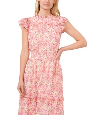 knee length dresses for ladies Nova Flutter Sleeve Midi Dress Dusty Rose main image 0