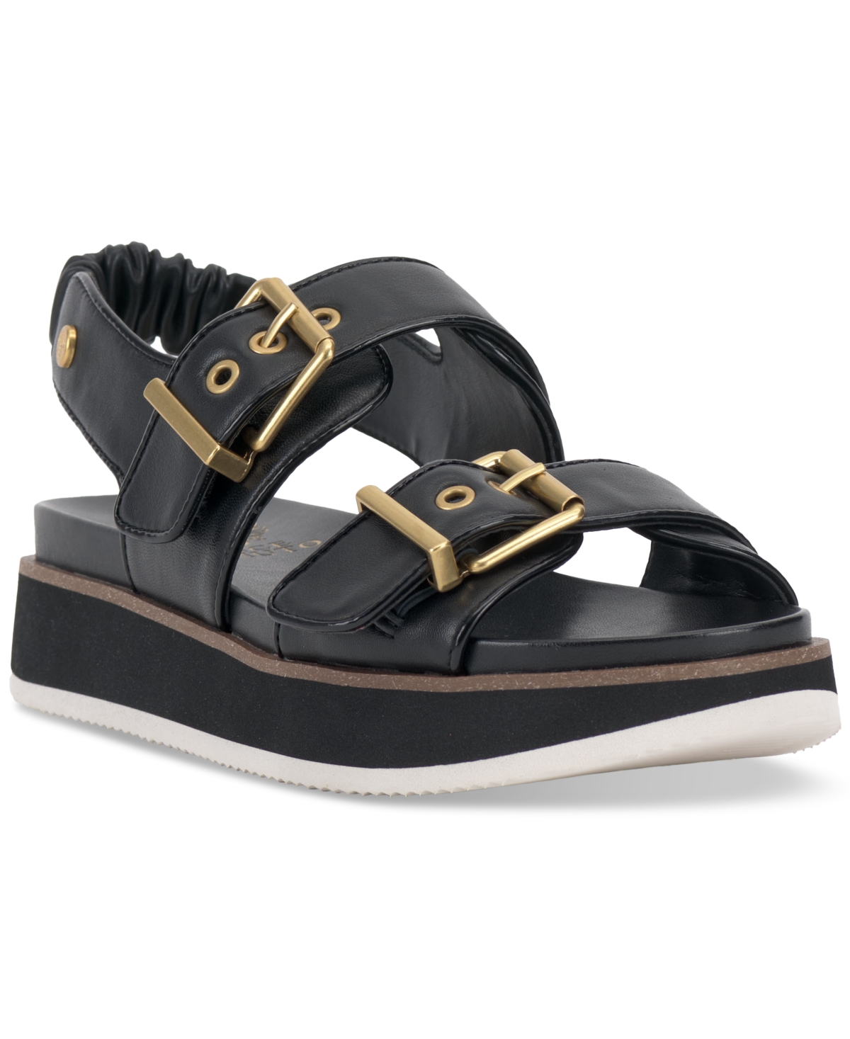 Shop Vince Camuto Anivay Platform Footbed Sandals In Black