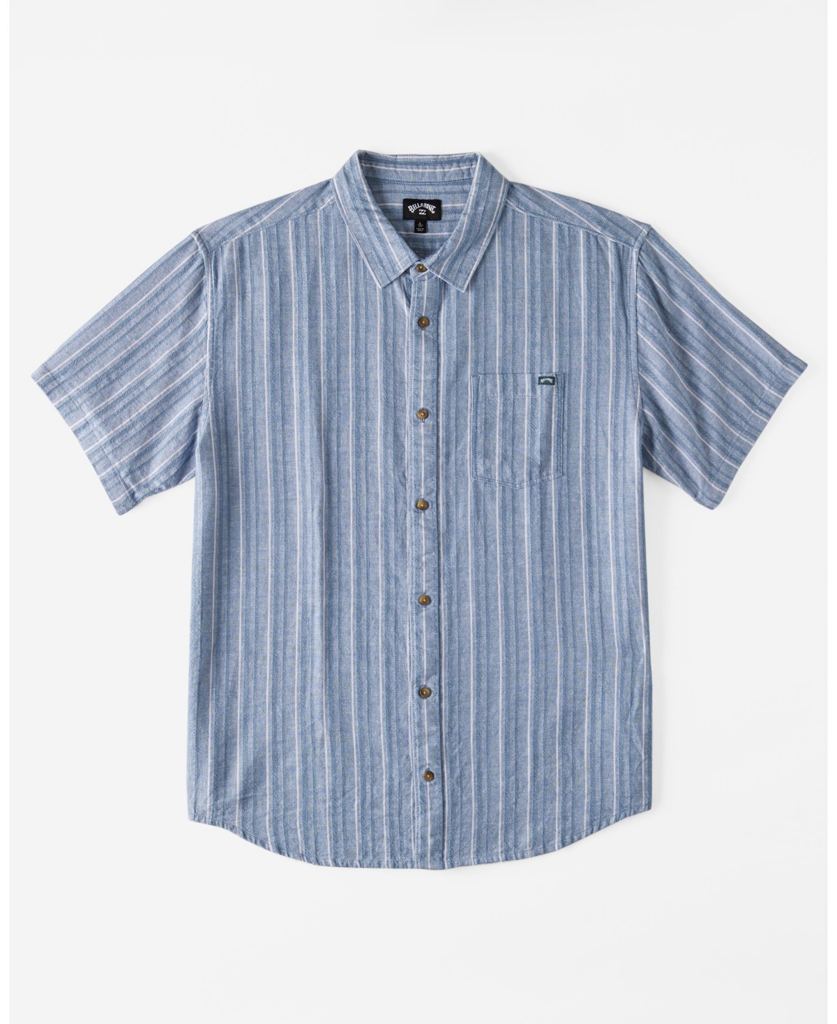 Shop Billabong Men's All Day Stripe Short Sleeve Shirt In Vintage Indigo