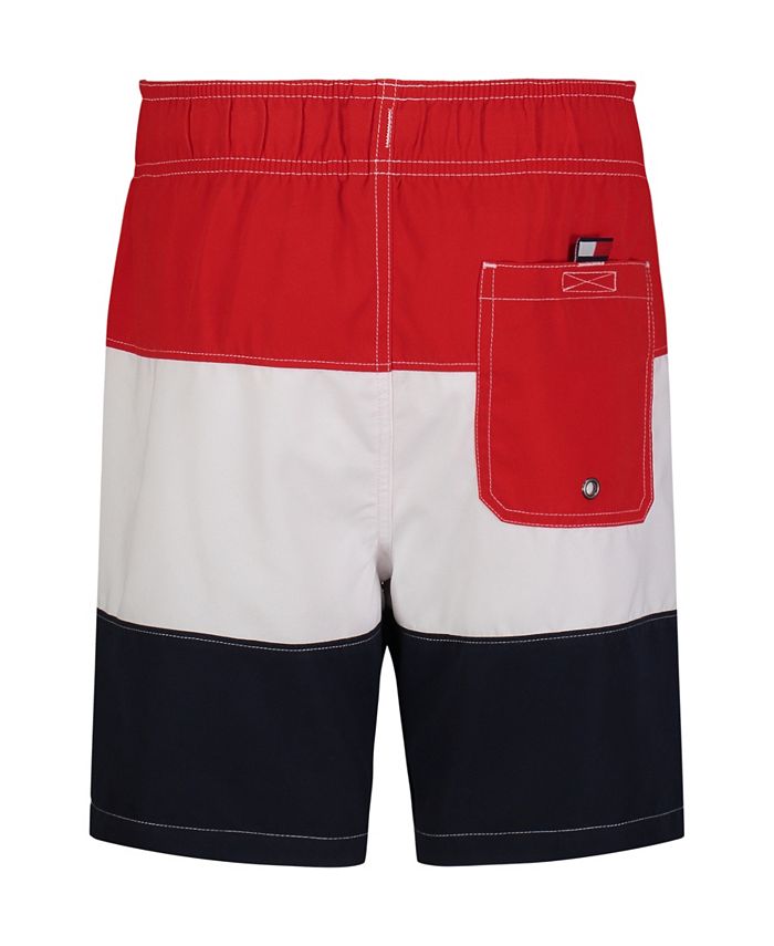 Tommy Hilfiger Big Boys Colorblock Swim Trunk Macy's