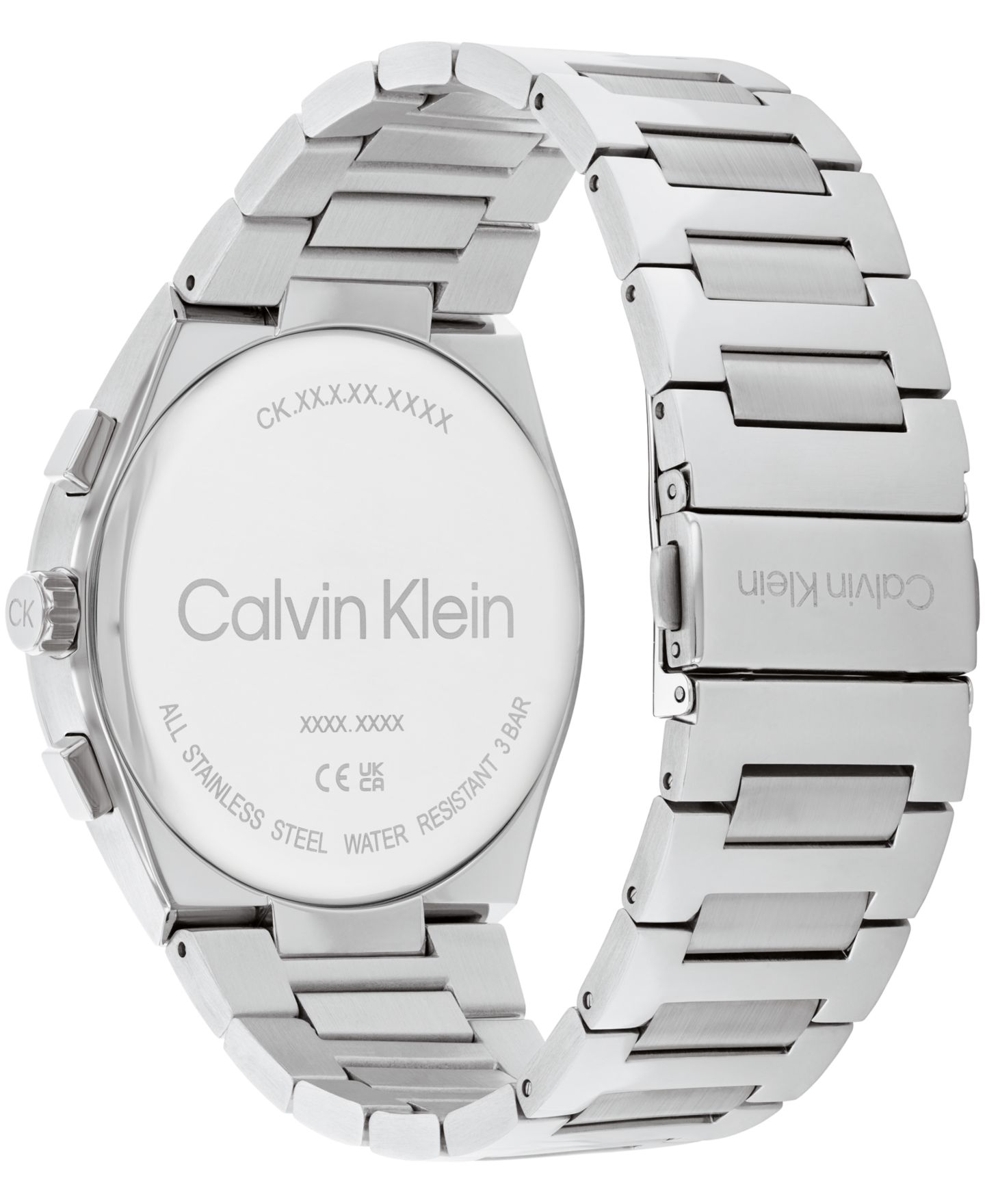 Мужские часы Calvin Klein Distinguish Silver-Tone Stainless Steel Bracelet Watch 44mm — фото 4