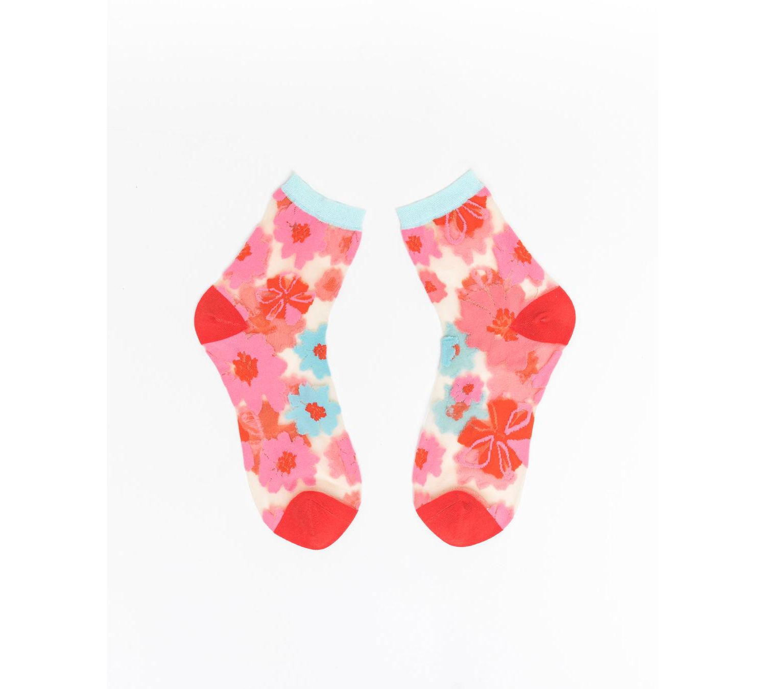 Women's Ribbon Roses Sheer Sock