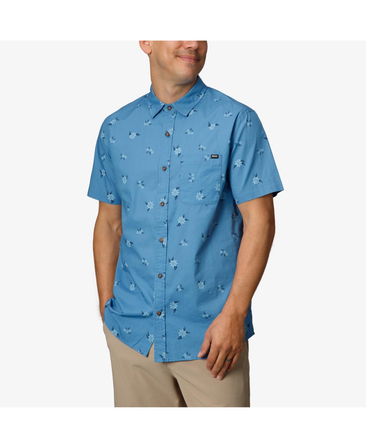 Men's Montana Short Sleeve Woven Shirt - Parisian Blue