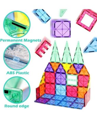 ST4 -Kids Toy Magnet Tiles -112 PCS 3D Building Blocks STEM Construction