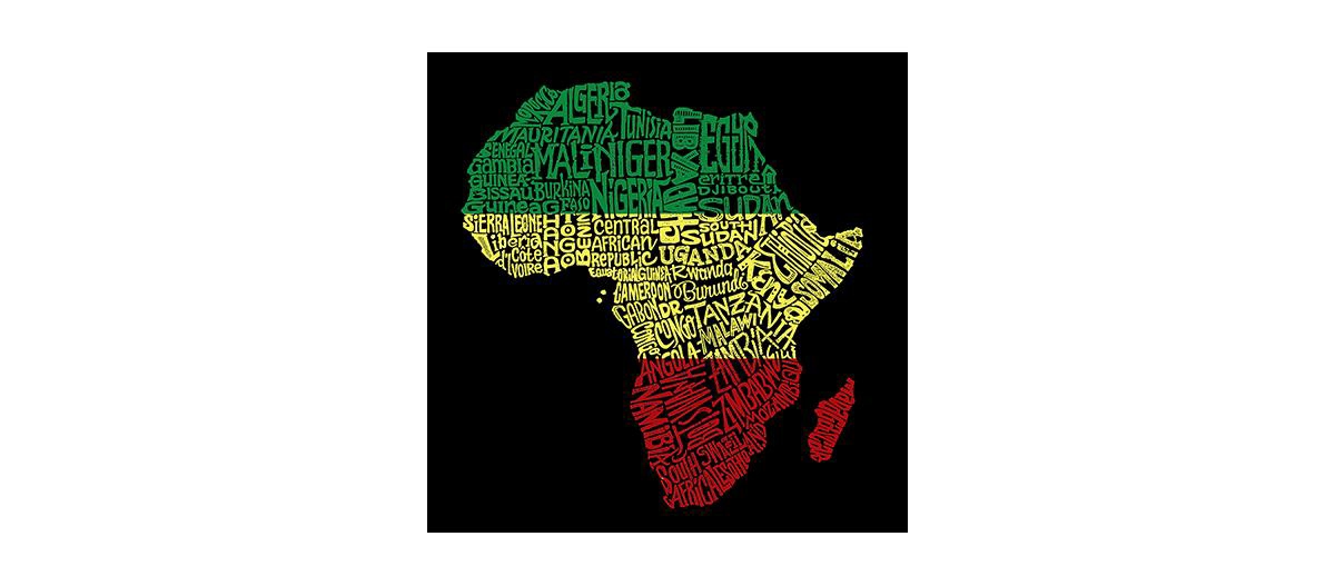 Girl's Word Art T-shirt - Countries in Africa