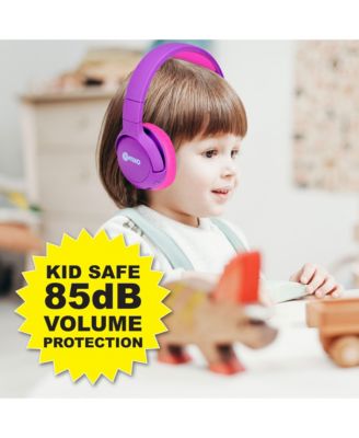 KB05 Kids Bluetooth Wireless Headphones -Volume Safe Limit 85db -On-The-Ear Adjustable Headset