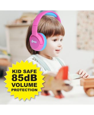 KB05 Kids Bluetooth Wireless Headphones -Volume Safe Limit 85db -On-The-Ear Adjustable Headset