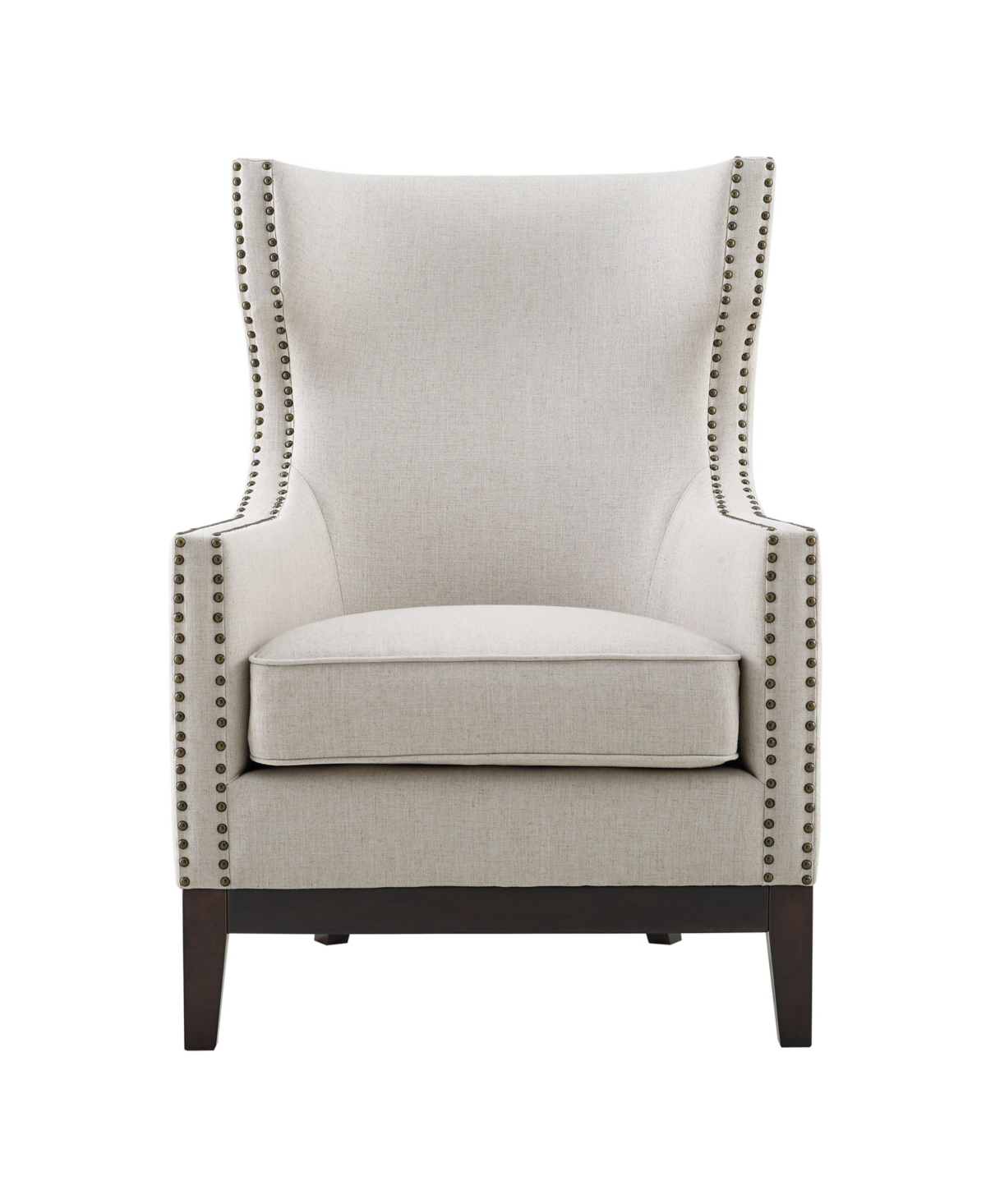 Steve Silver Roswell 29" Linen Accent Chair In Light Beige