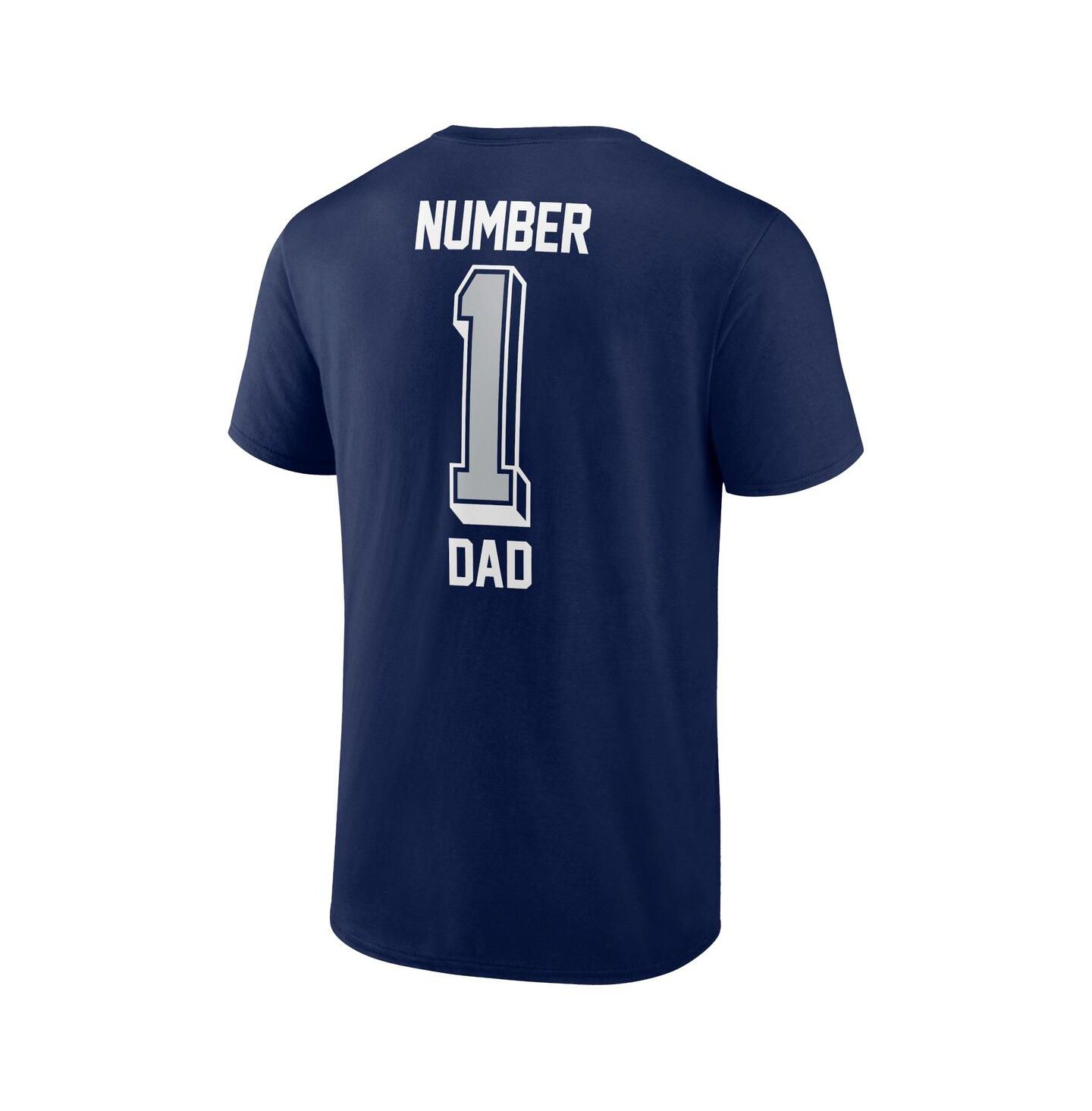 Мужская футболка Fanatics Navy Dallas Cowboys Number One Dad — фото 2