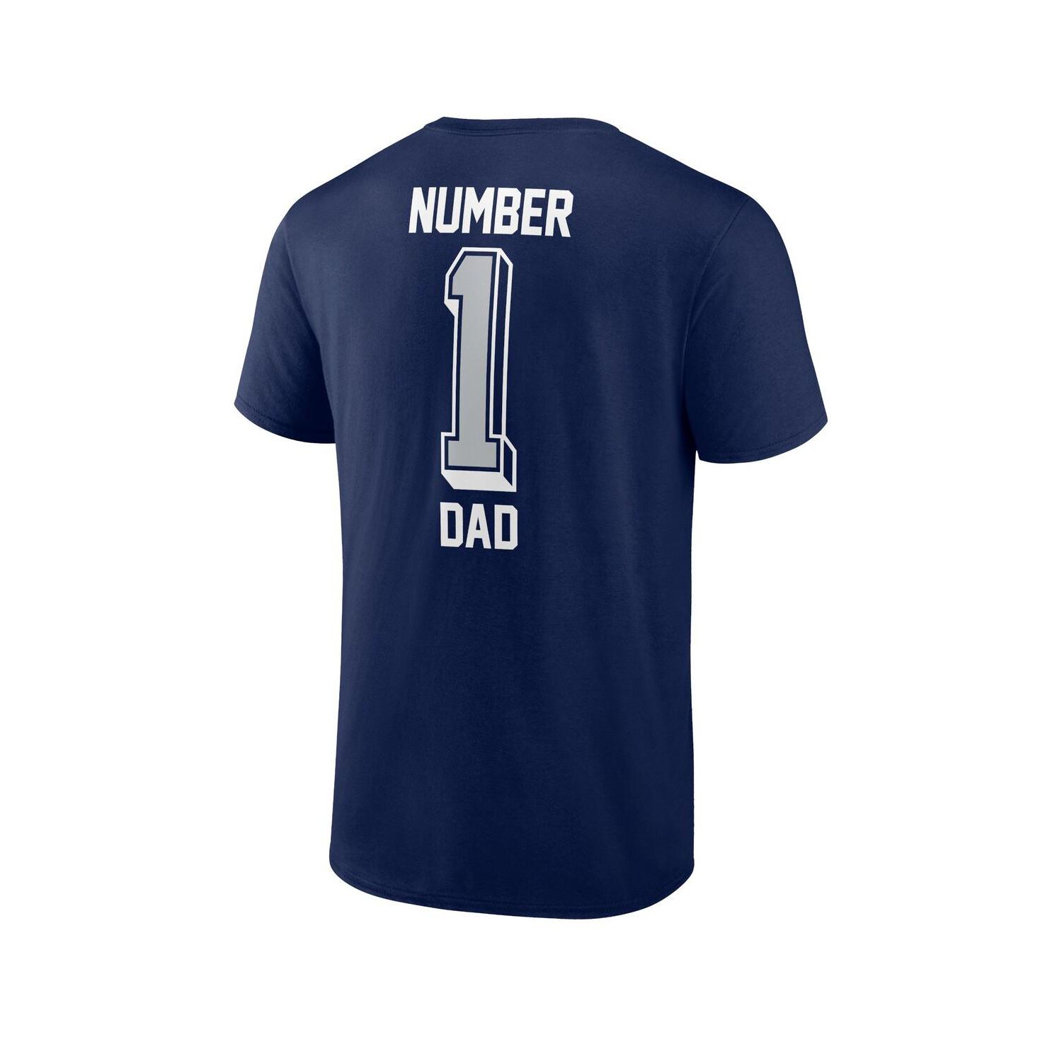Men's Navy Dallas Cowboys Number One Dad T-shirt