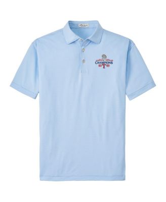 Men's Light Blue Texas Rangers 2023 World Series Champions Jubilee Striped Performance Jersey Polo Shirt