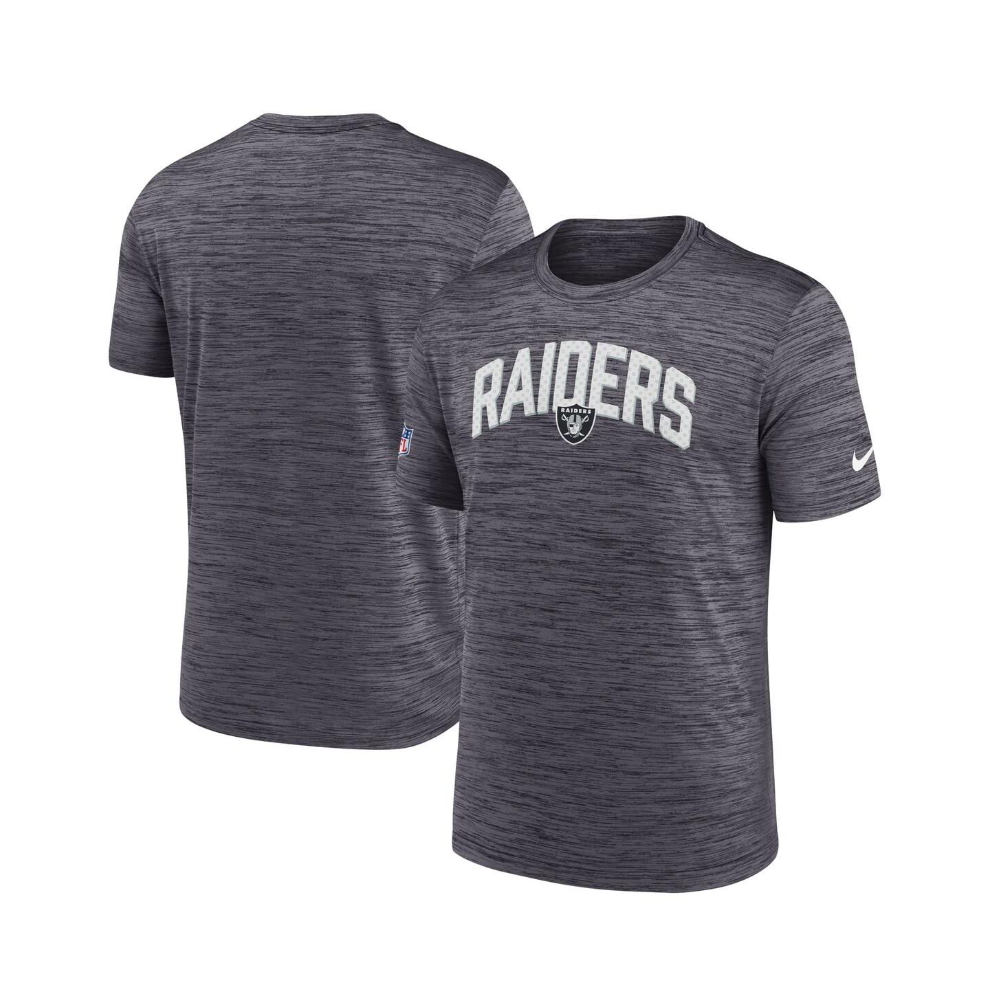 Мужская футболка Nike Black Las Vegas Raiders Sideline Velocity Athletic Stack Performance — фото 1