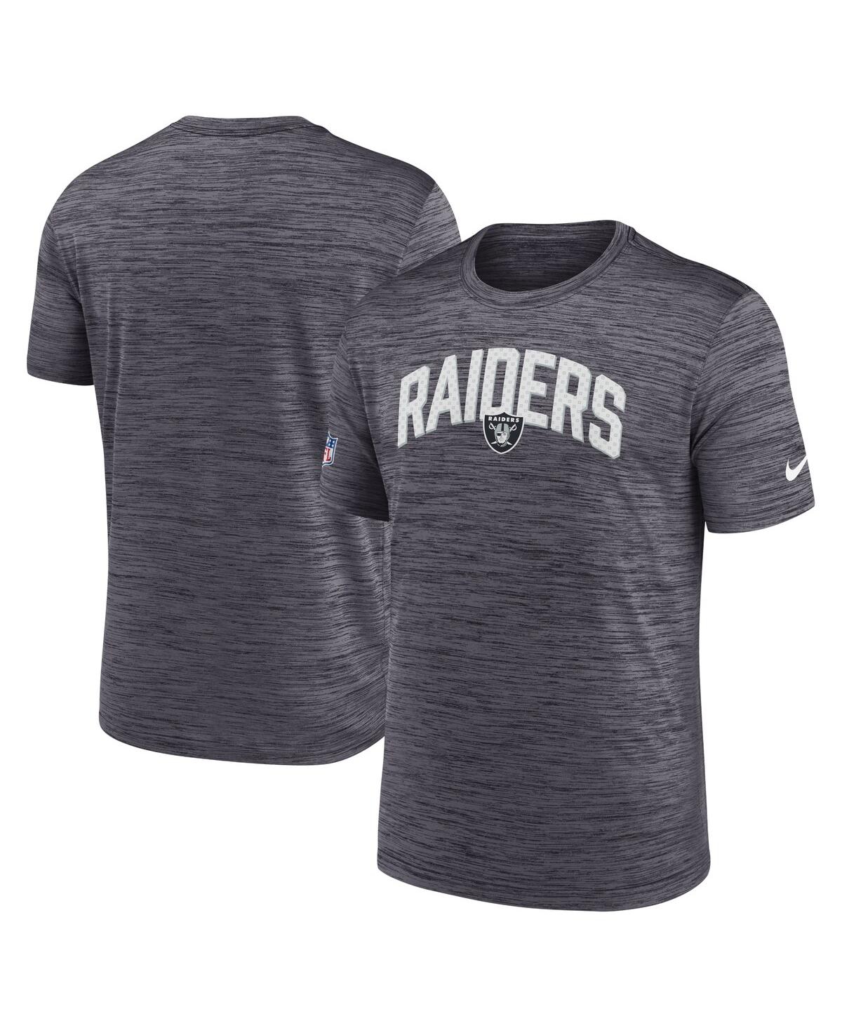 Shop Nike Men's  Black Las Vegas Raiders Sideline Velocity Athletic Stack Performance T-shirt