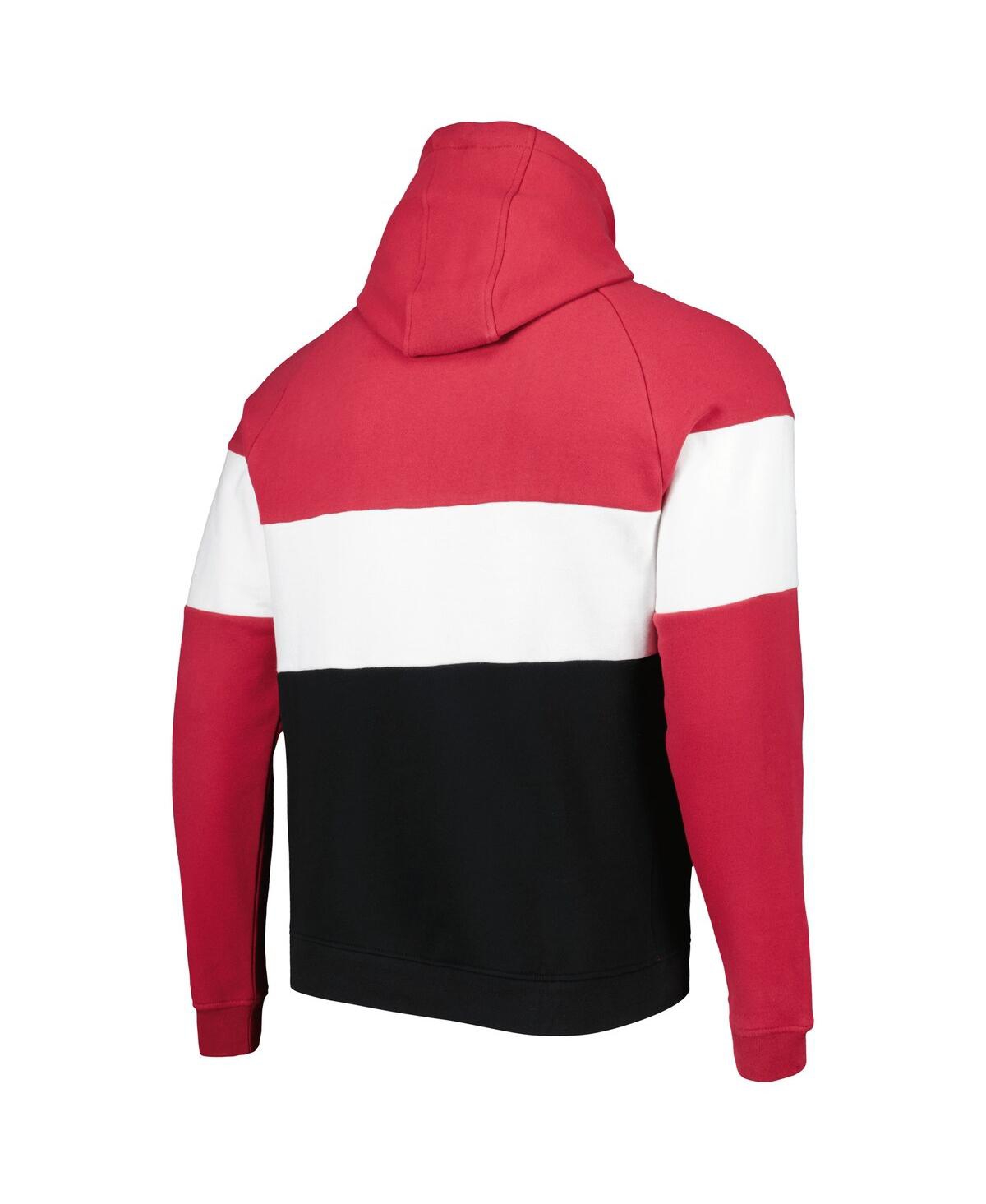 Men's New Era Cardinal Arizona Cardinals Colorblock Current Pullover Hoodie - Cardinal