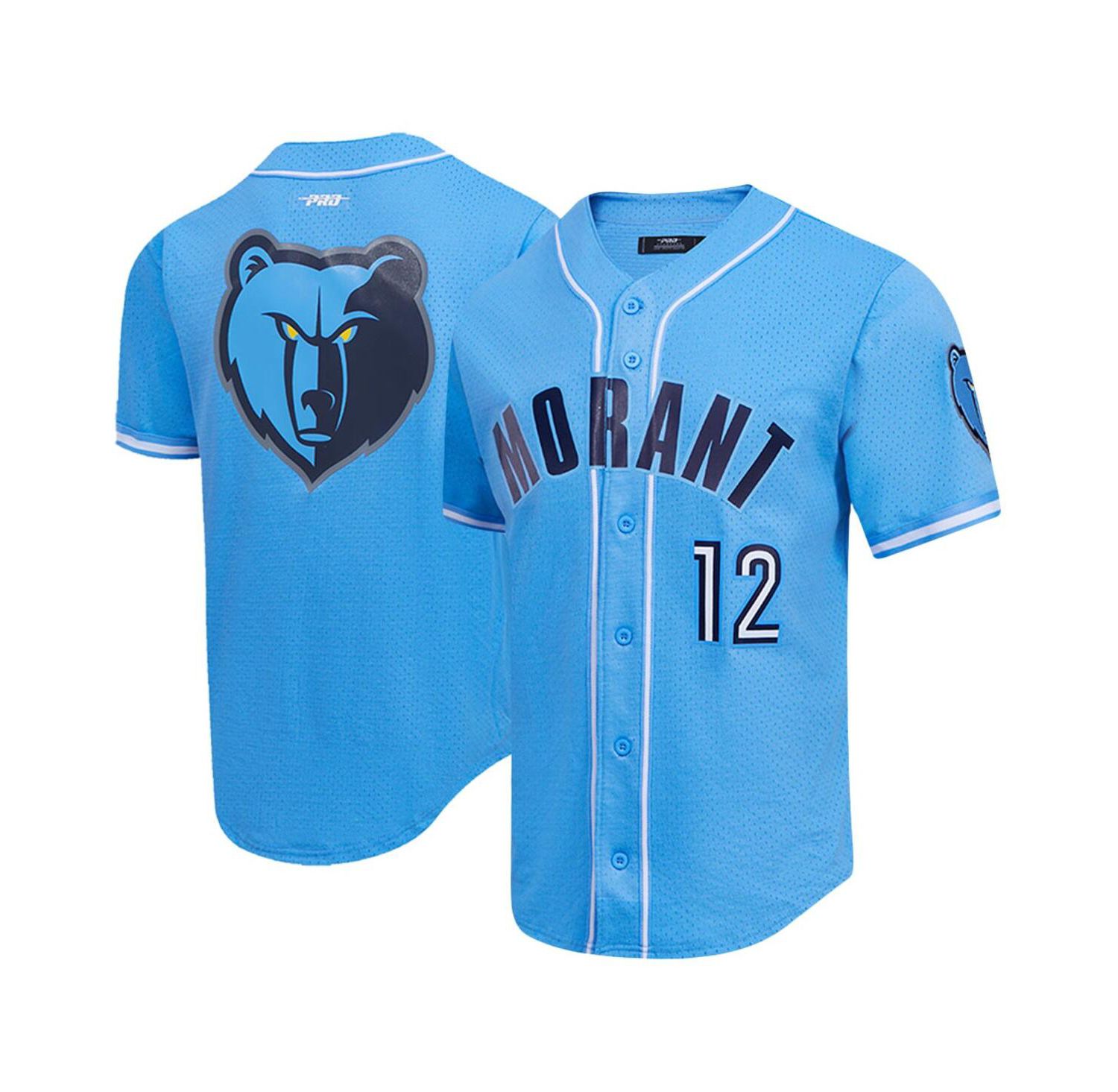 Men's Ja Morant Blue Memphis Grizzlies Capsule Player Baseball Button-Up Shirt