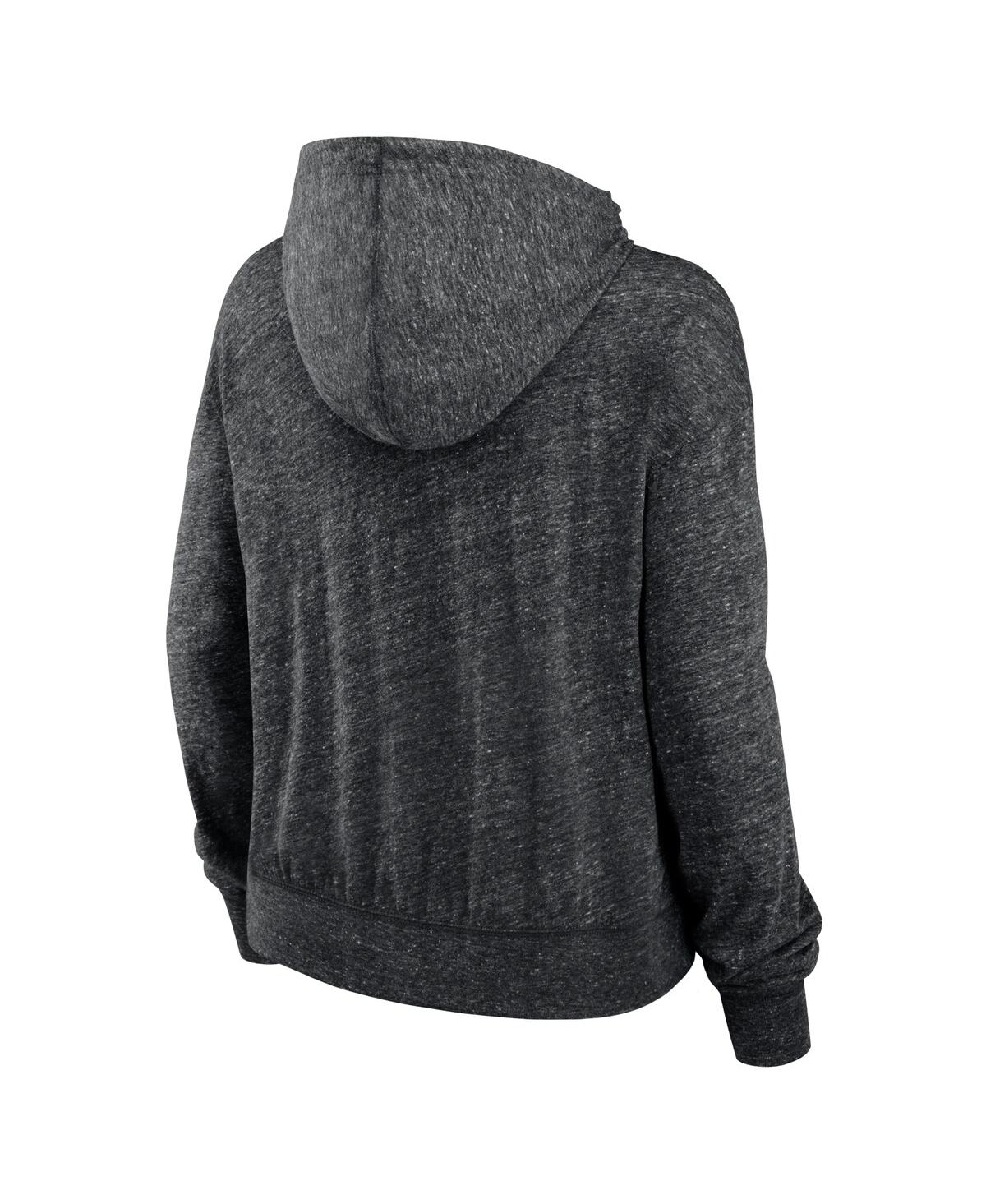 Women's NikeDistressed Las Vegas Raiders Gym Vintage-Like Lightweight Hooded Top - Black