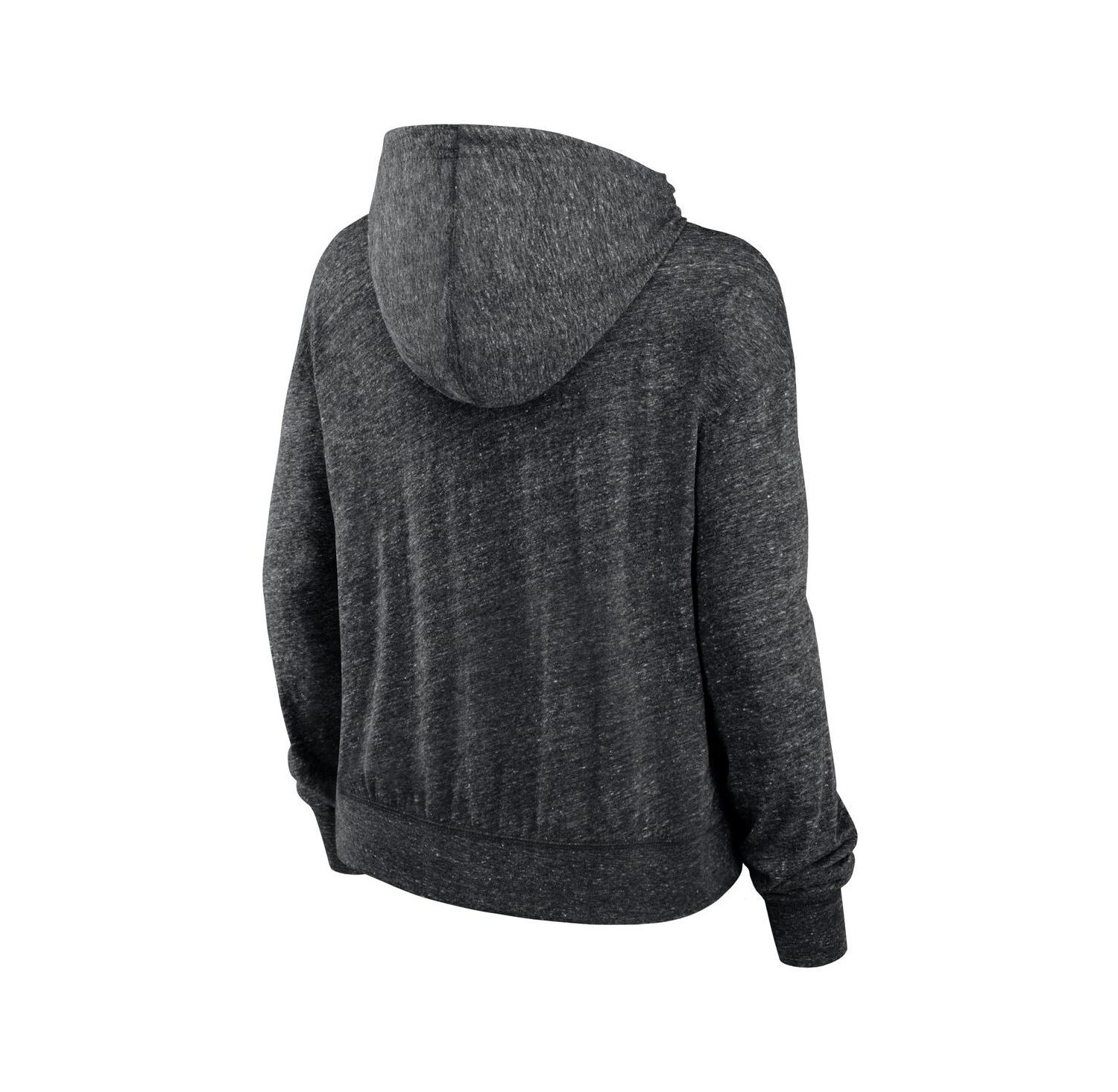 Women's Black Distressed Las Vegas Raiders Gym Vintage-Like Lightweight Hooded Top