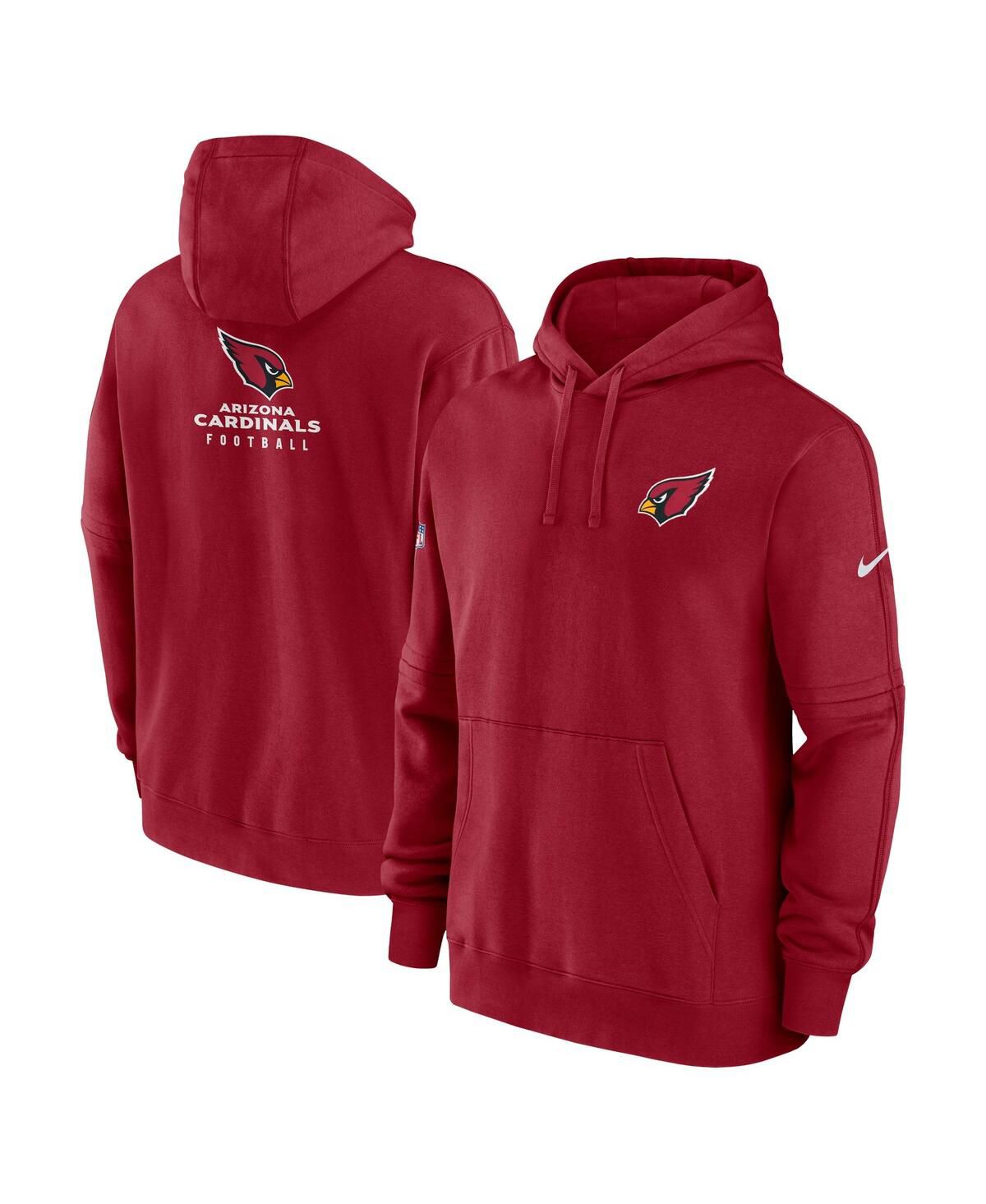Мужской флисовый пуловер с капюшоном Cardinal Arizona Cardinals Sideline Club