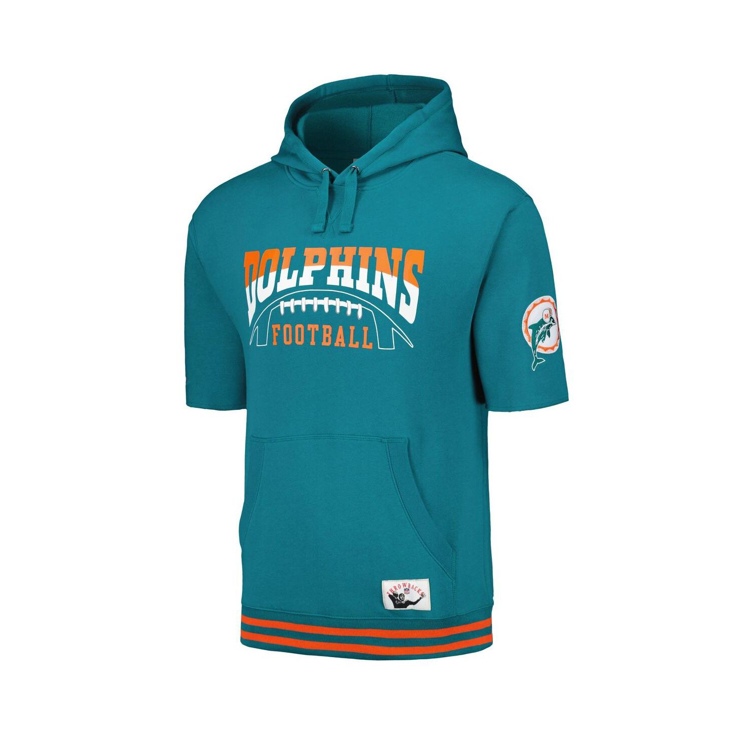 Men's Aqua Miami Dolphins Pre-Game Short Sleeve Pullover Hoodie