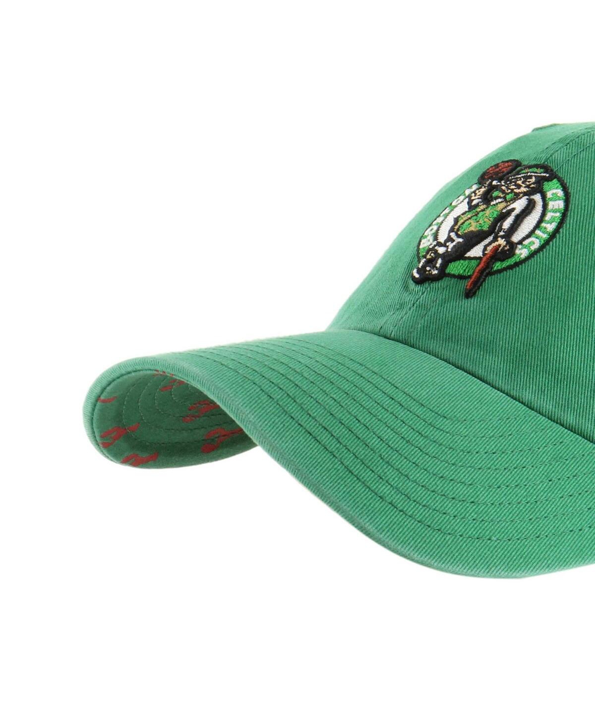 47 Brand Women's ' Kelly Green Boston Celtics Confetti Undervisor Clean Up Adjustable Hat In Kelly Green