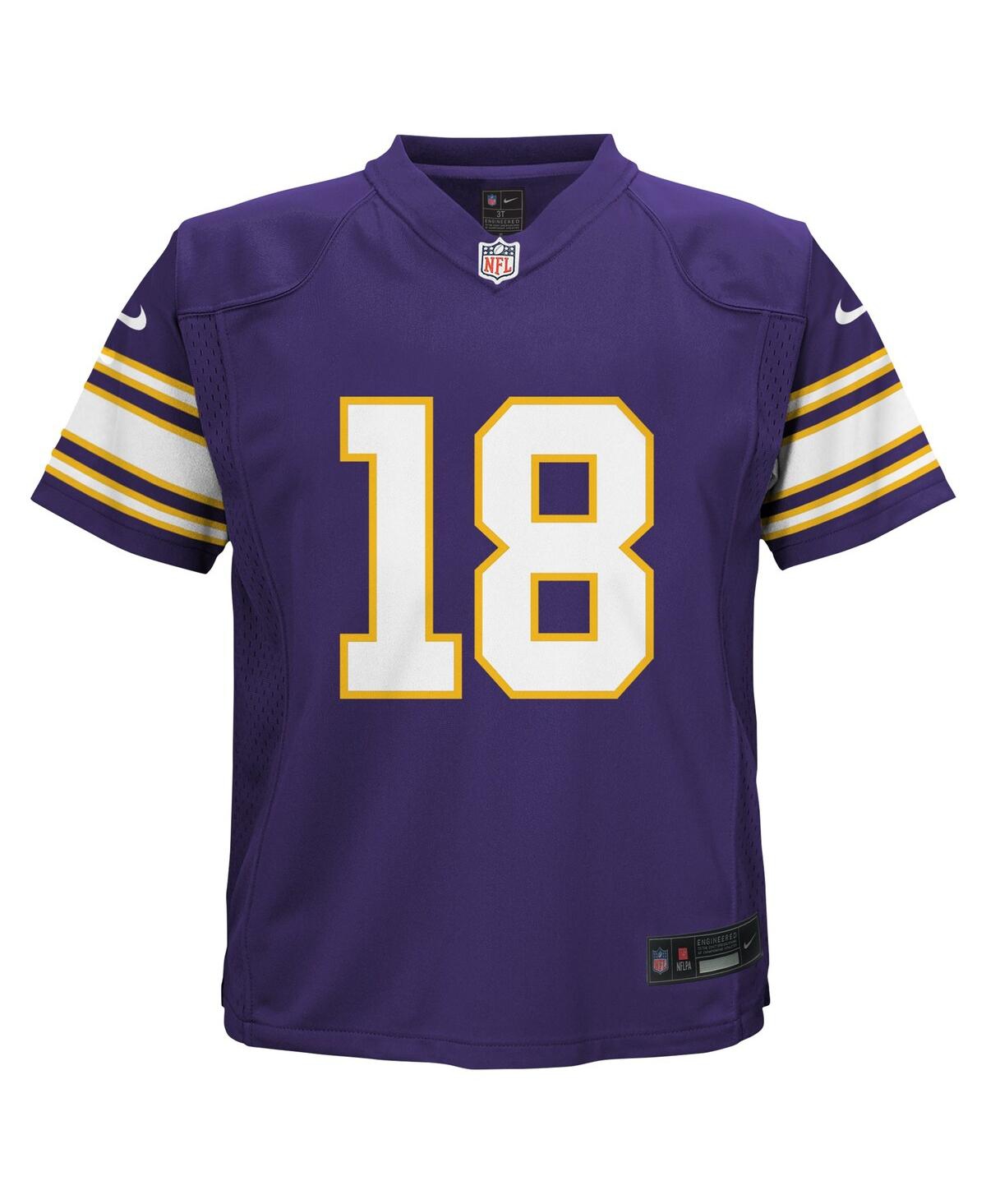 Little Boys and Girls Nike Justin JeffersonMinnesota Vikings Alternate Game Jersey - Purple