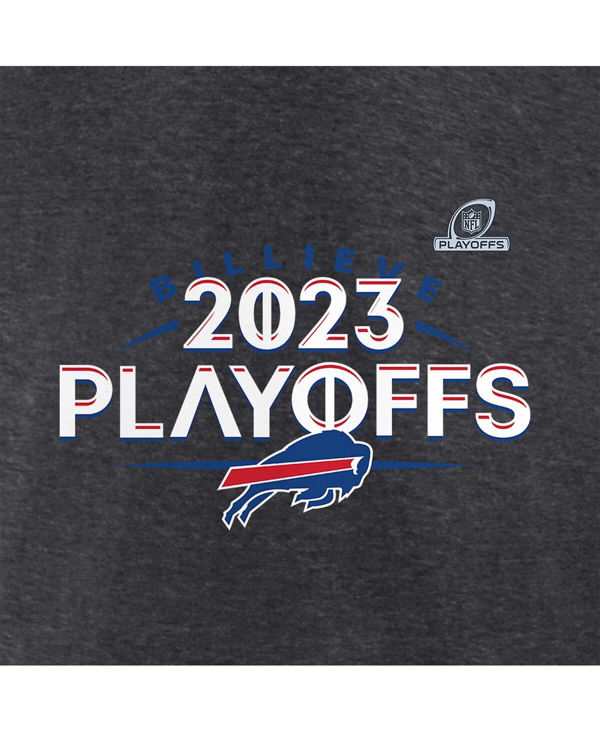 Men's FanaticsBuffalo Bills 2023 Nfl Playoffs T-shirt - Heather Charcoal