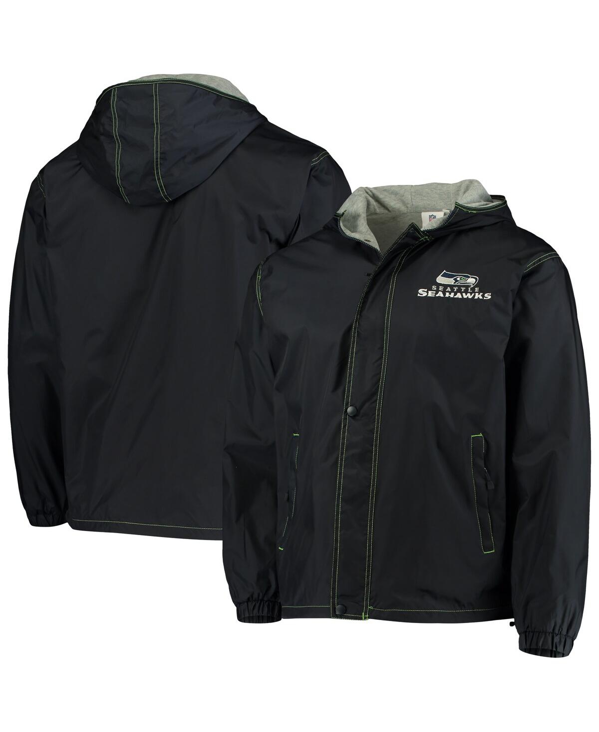 Dunbrooke Men's  Navy Seattle Seahawks Logo Legacy Stadium Full-zip Jacket