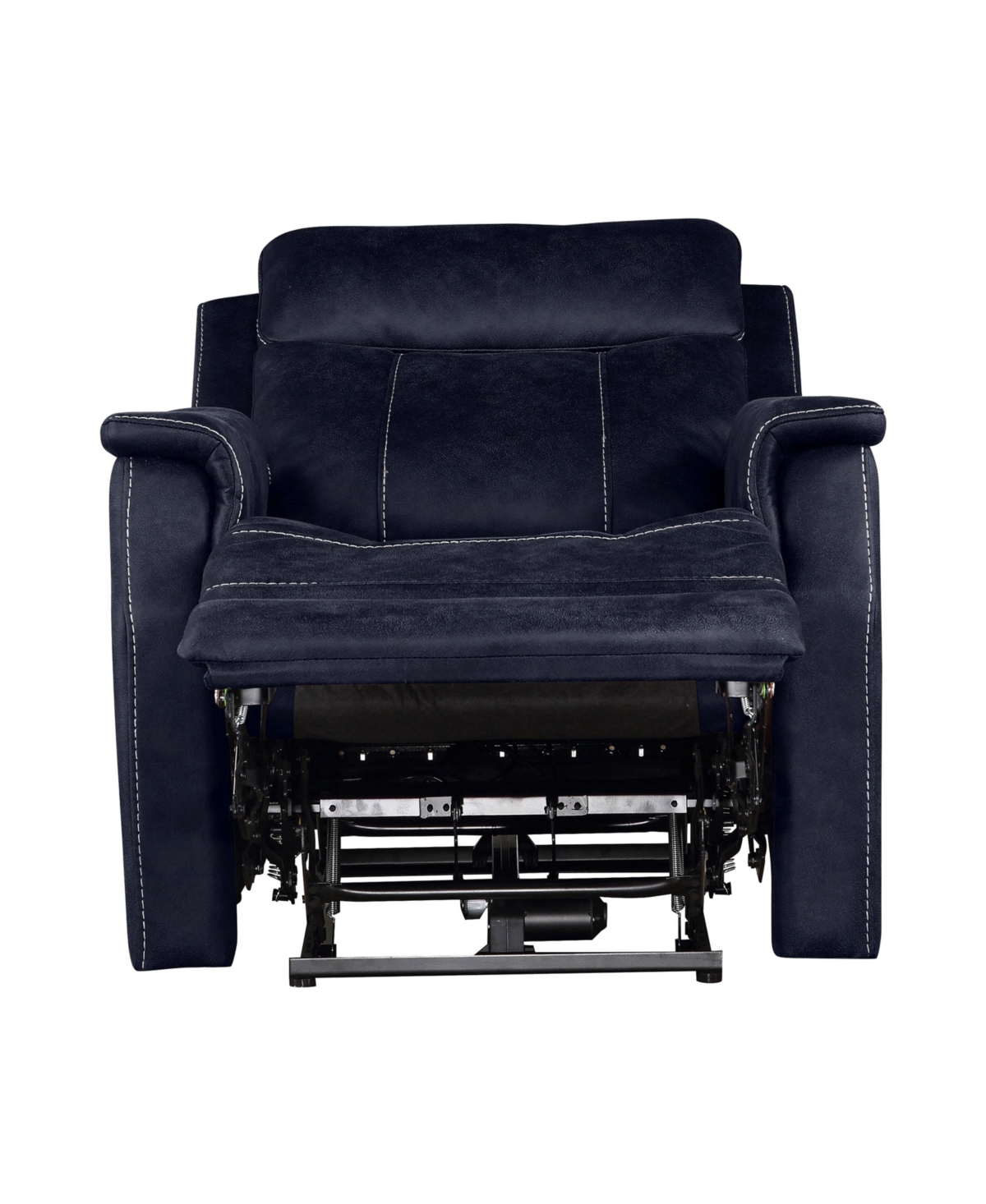 Shop Steve Silver Valencia 33" Dual Power Recliner In Dark Blue