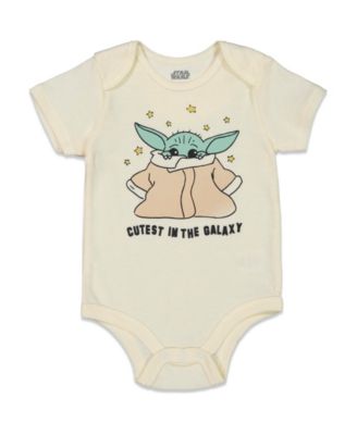 Baby Boys Yoda R2-D2 Chewbacca 3 Pack Bodysuits
