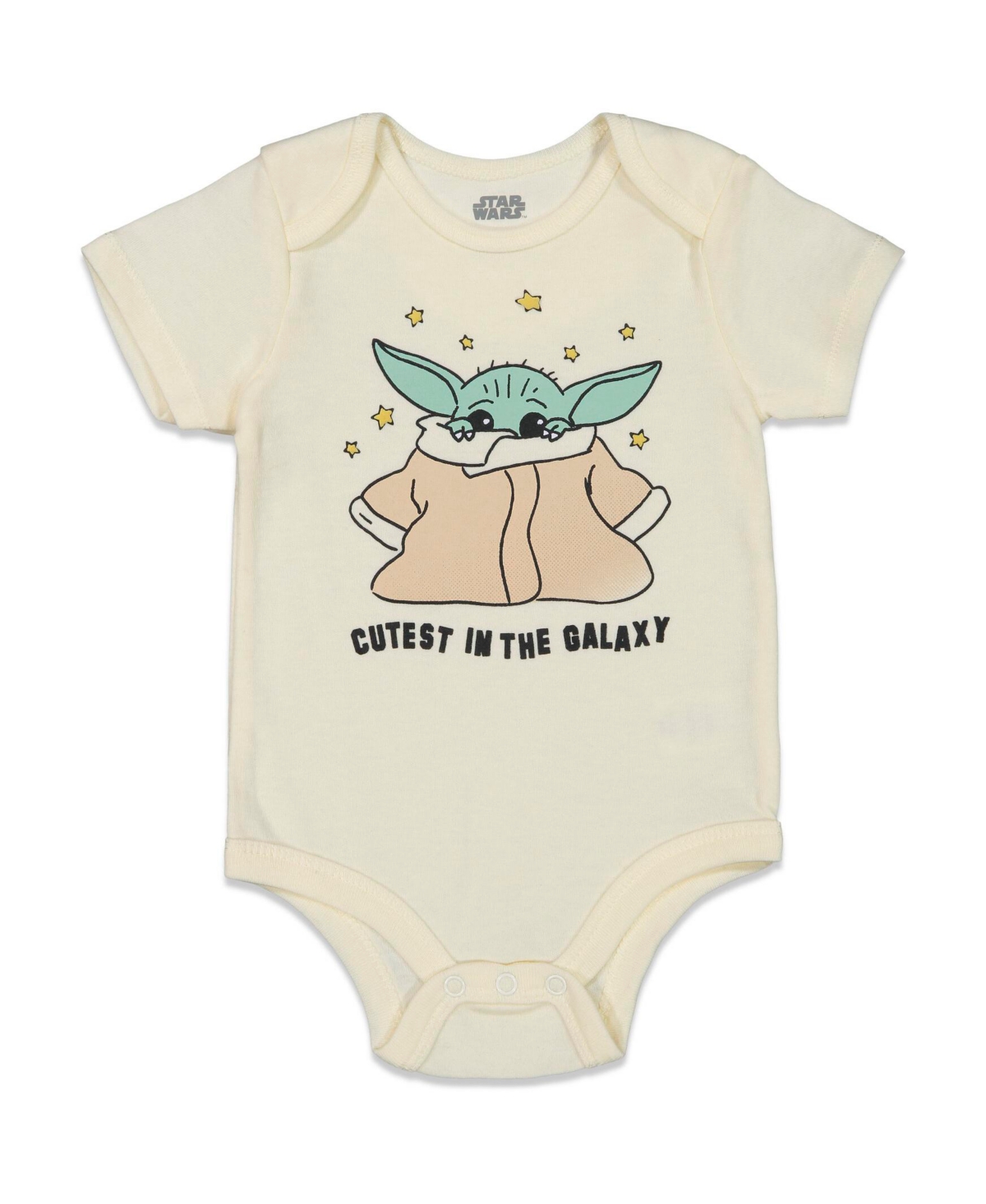 Starwars Baby Boys Star Wars Yoda R2-D2 Chewbacca 3 Pack Bodysuits -gray/yellow