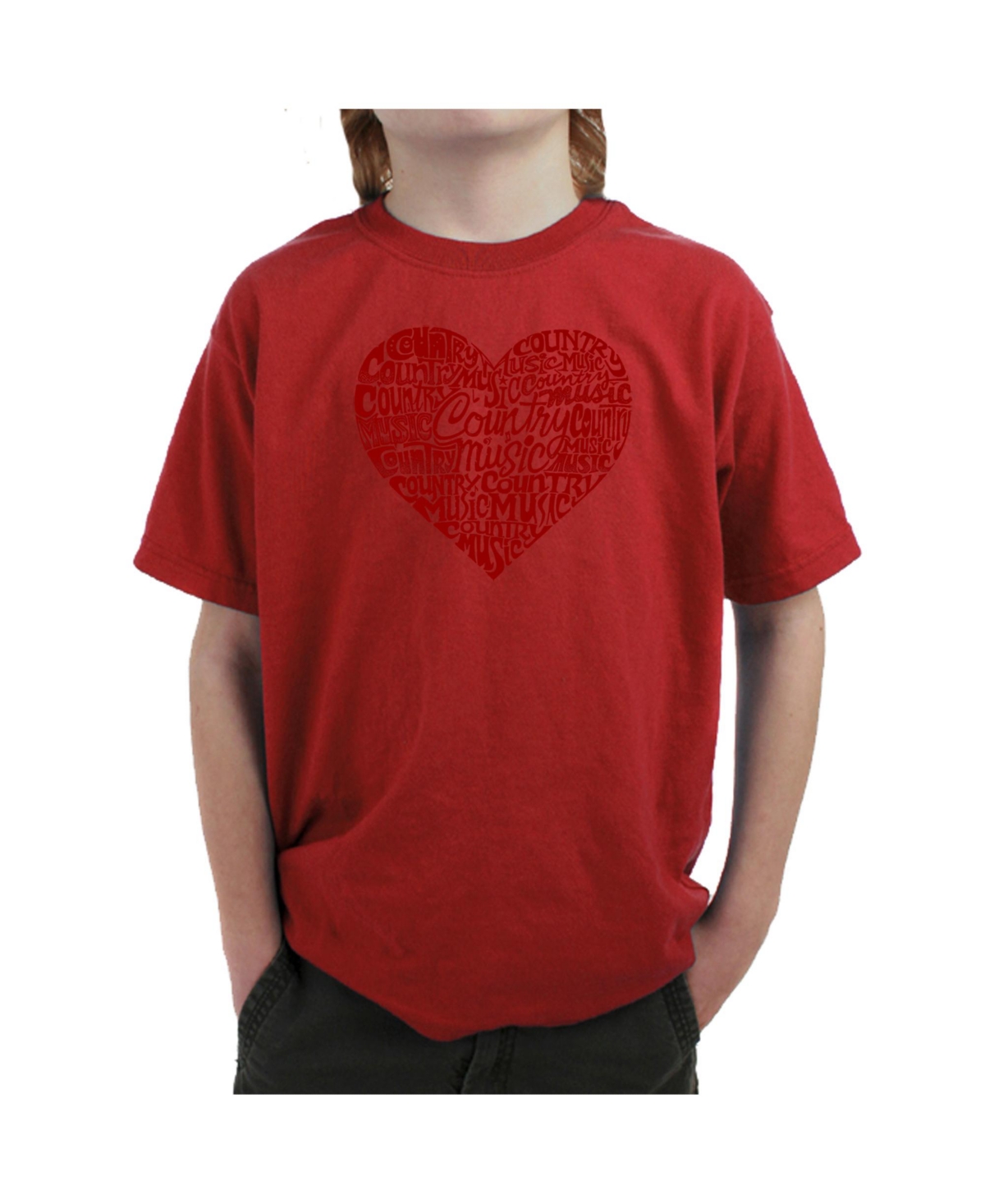 Boy's Word Art T-shirt - Country Music Heart