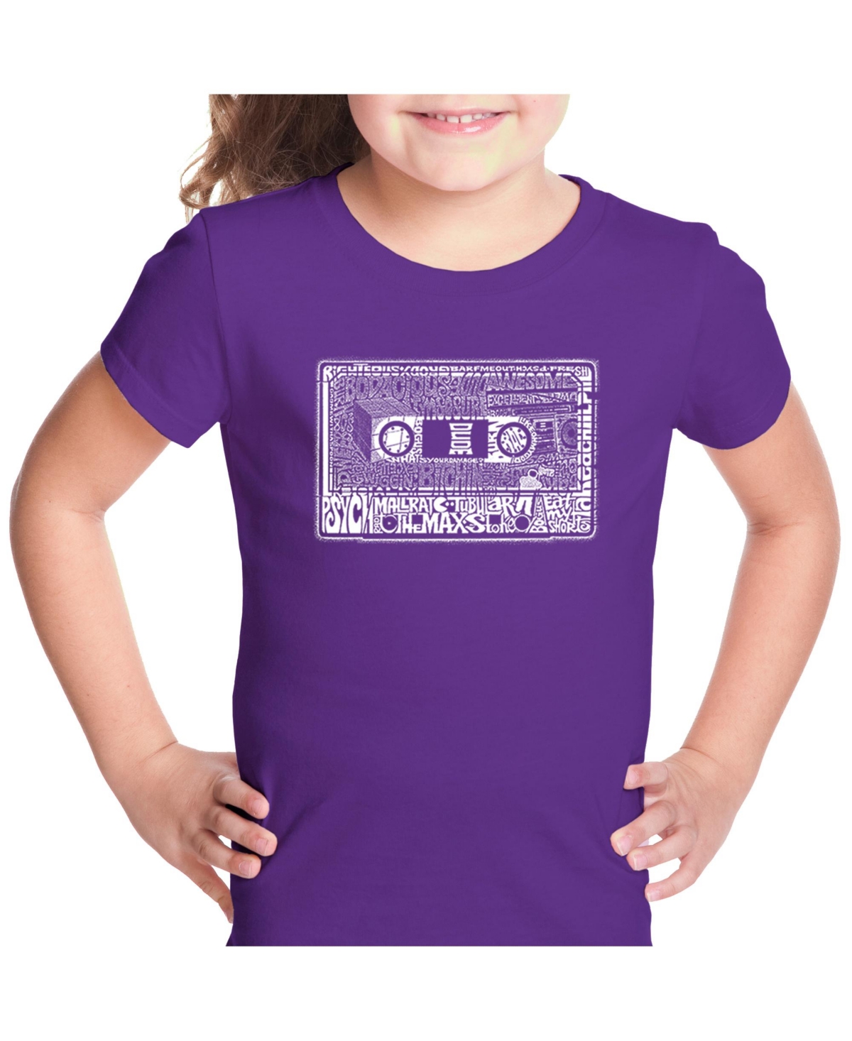 Girl's Word Art T-shirt - The 80's
