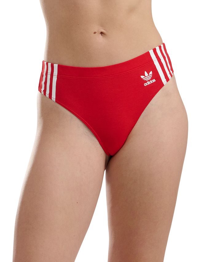 Adidas Intimates Women's 3-Stripes Wide-Side Thong Underwear