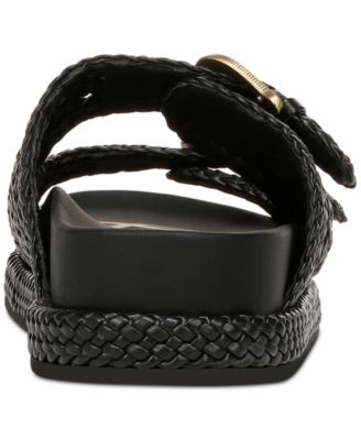 Reid Woven Double Buckle Platform Sandals