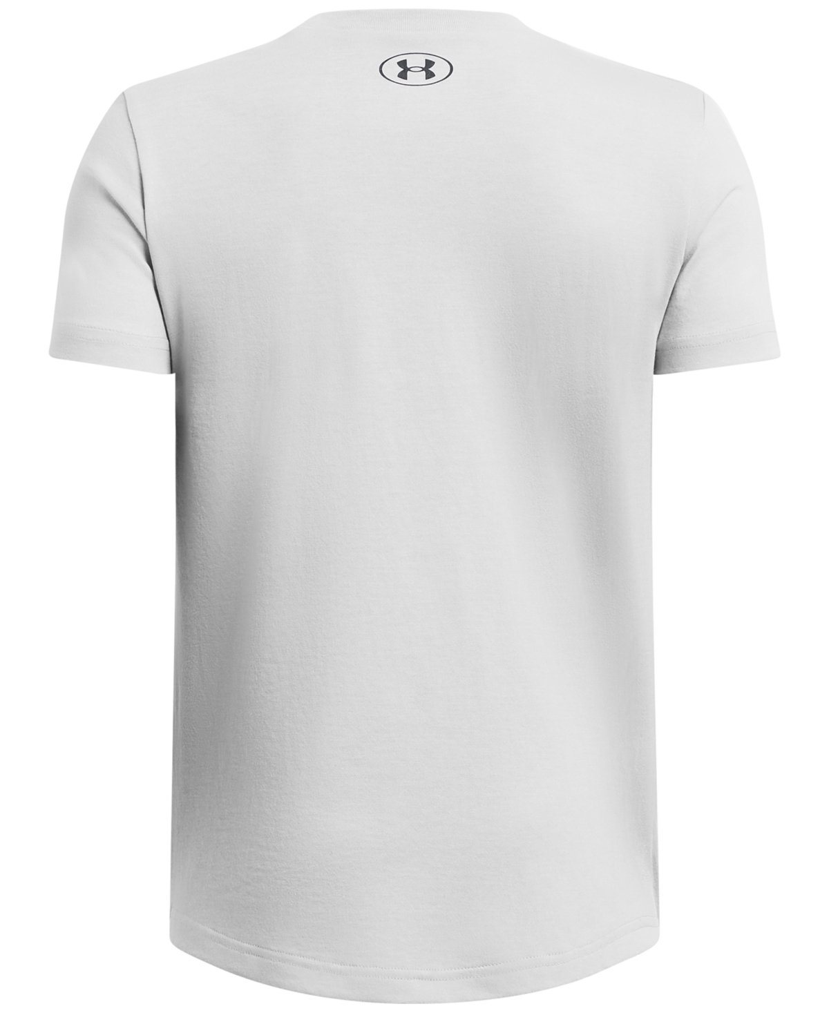 Shop Under Armour Big Boys Sport-style Logo Short-sleeve T-shirt In Mod Gray Medium Heather,black