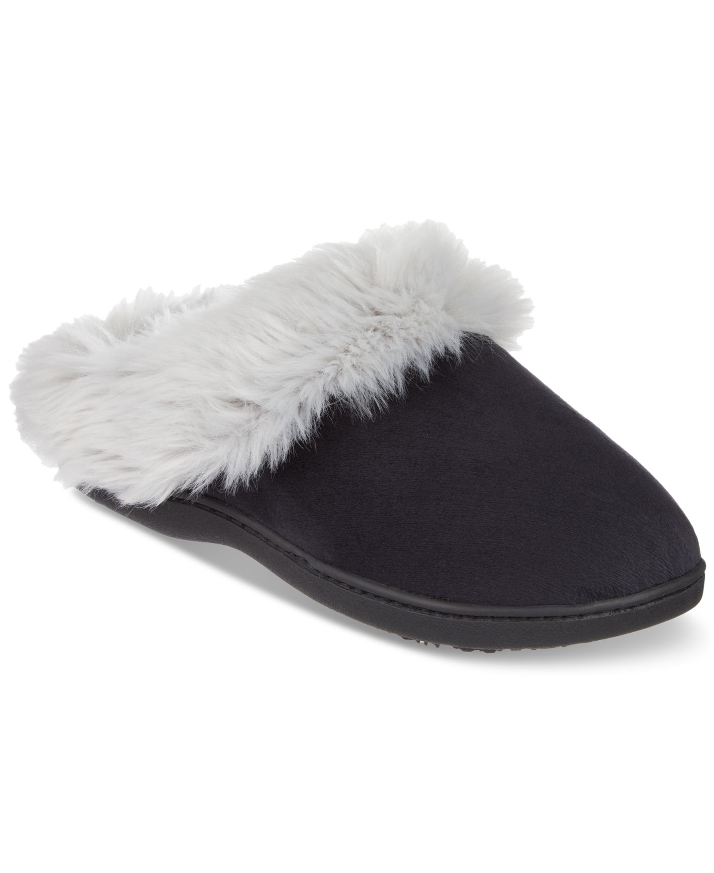 Женские тапочки Isotoner Signature Velour Valerie Comfort Hoodback Slippers, цвет: Ewe — фото 5