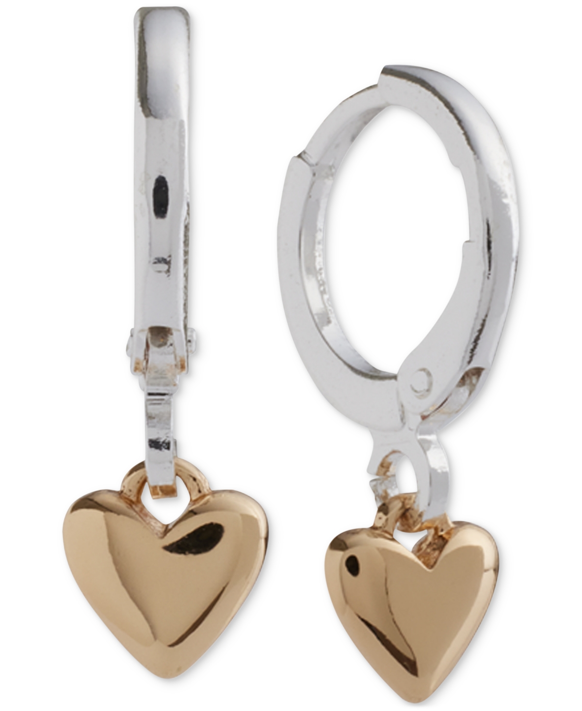 Shop Lucky Brand Two-tone 4-pc. Set Heart-motif Earrings In Ttone