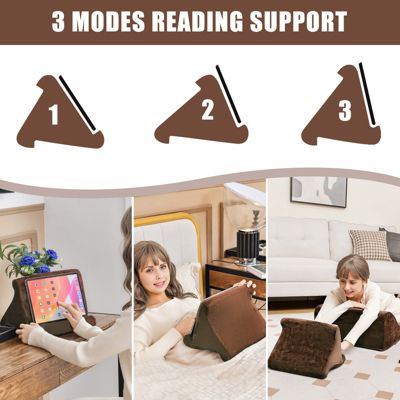 Bed Wedge Pillow with Tablet Pillow Stand and Side Pockets