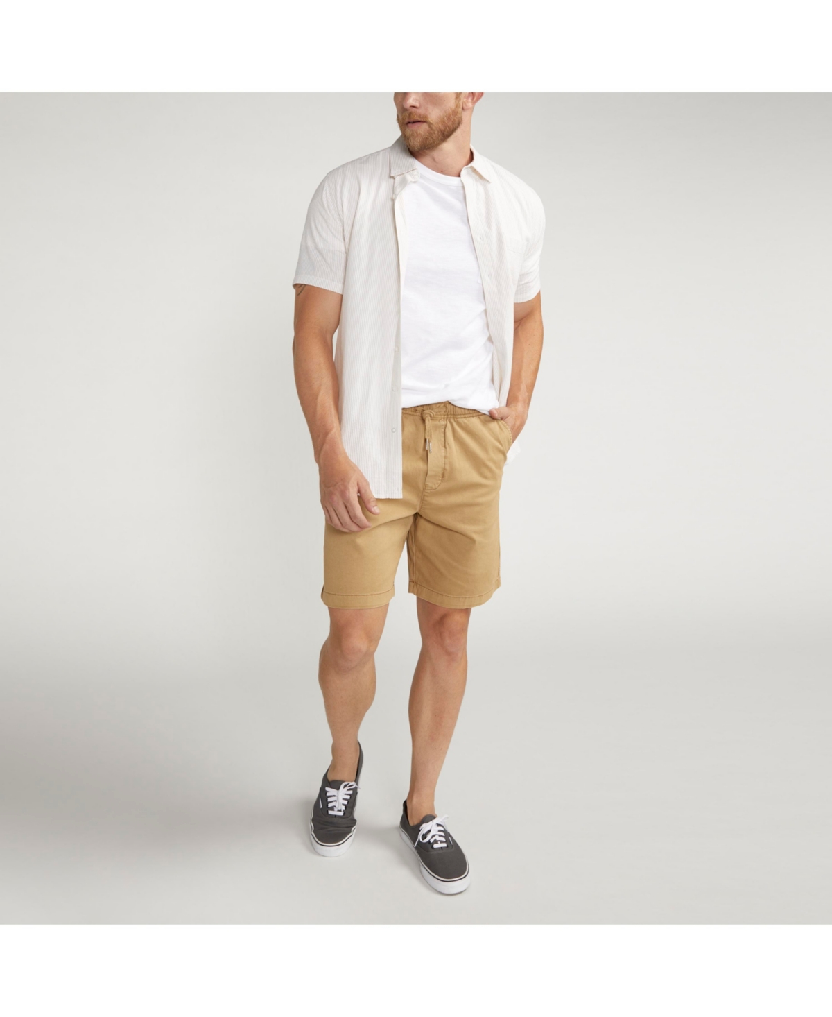 Silver Jeans Co. Men's Essential Twill Pull-On Chino Shorts