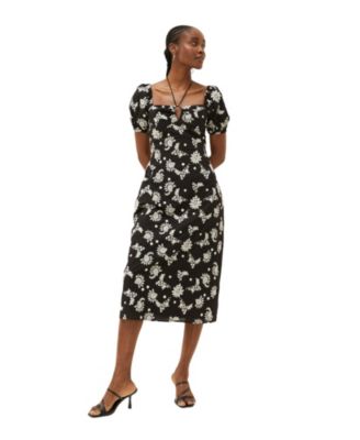 fat face embroidered dress Paige Pink Layered Floral Embroidered Midi Dress