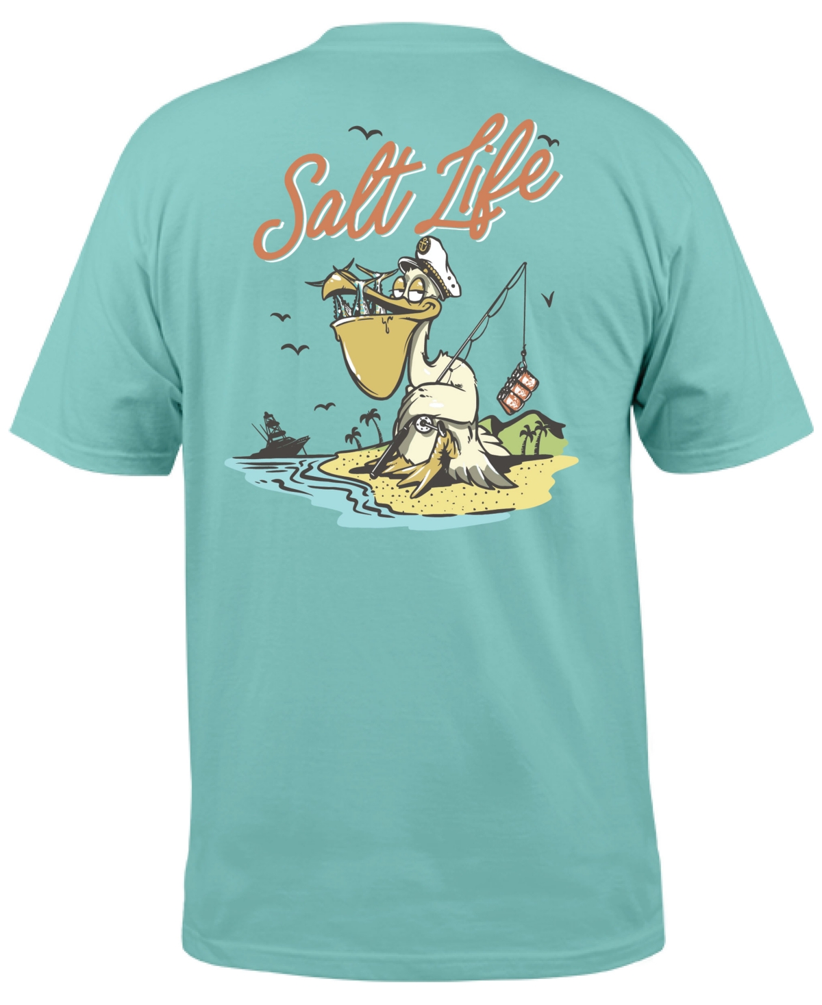 Salt Life Men's Gone Fishin Graphic Print Short-sleeve T-shirt In Green