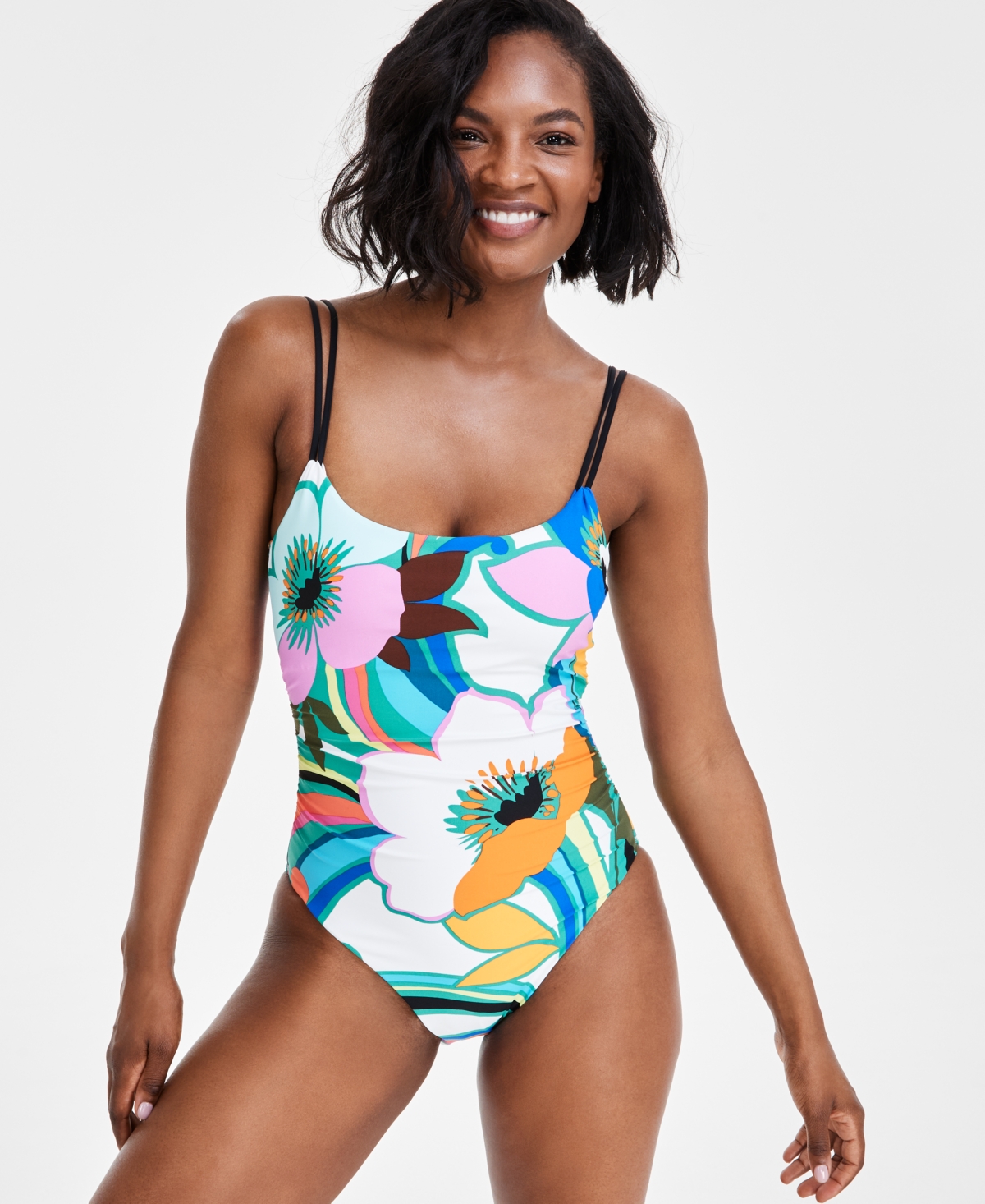 Women's Sun Catcher Lingerie Tank One-Piece Swimsuit - Floral/multi