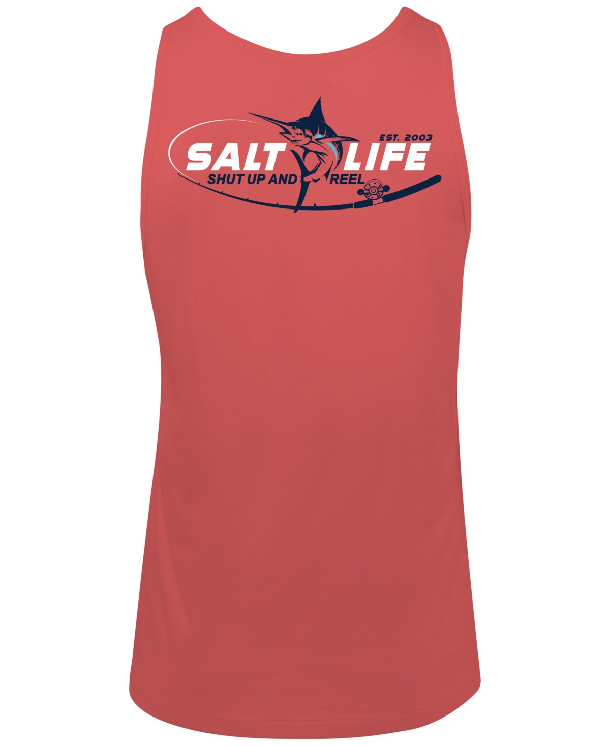 Men's Reel Time Graphic Sleeveless Tank - Burnt Coral