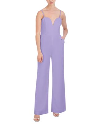 BCBG NEW YORK Women s Sweetheart Neck Suiting Jumpsuit Macy s