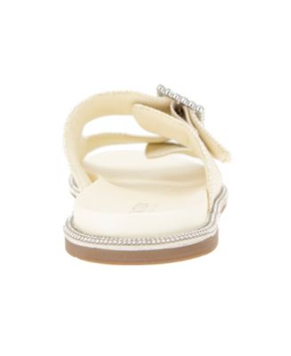 Women's Sydney Two Band Jewel Buckle Flat Sandals