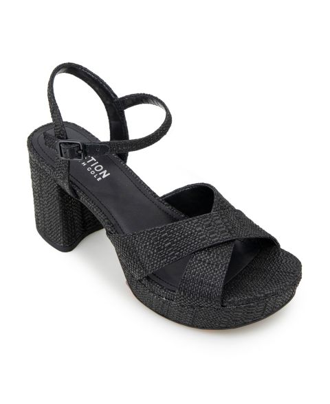 Женские сандалии Kenneth Cole Reaction Reeva Platform Heeled Dress Sandals, цвет: Чёрный