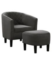 Microfiber chair and a store half with ottoman