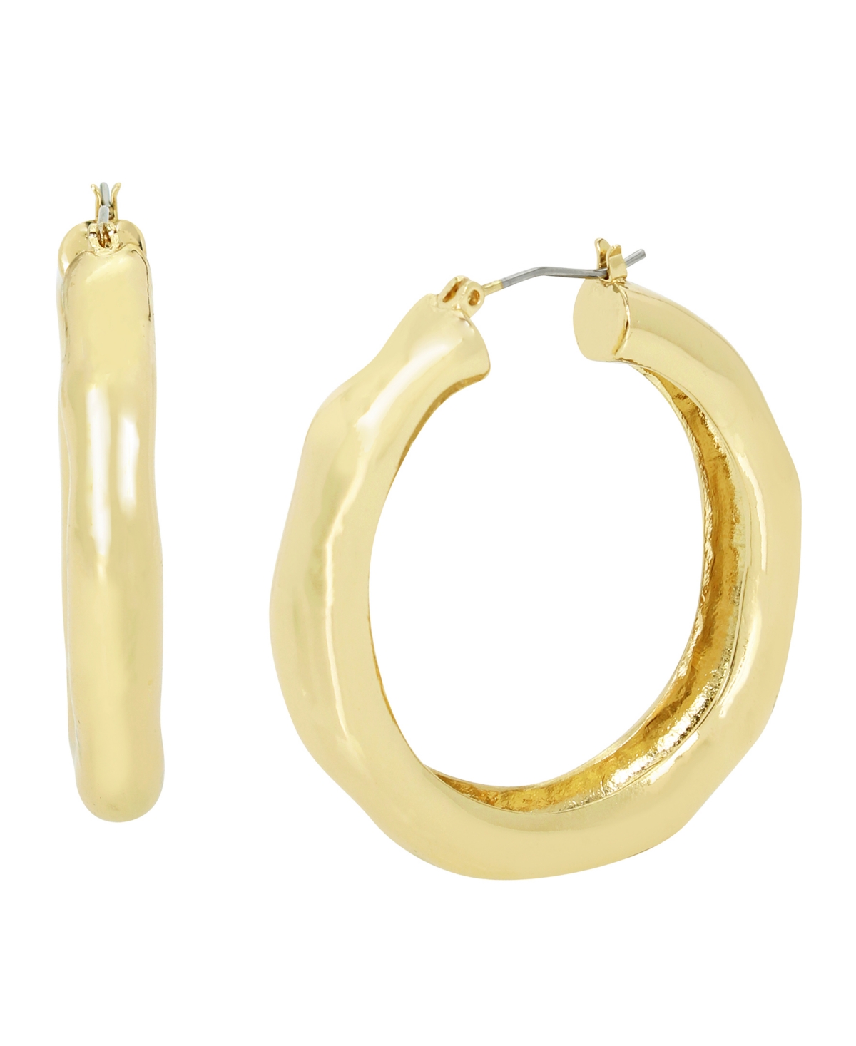 Shop Robert Lee Morris Soho Sculpted Hoop Earrings In Gold
